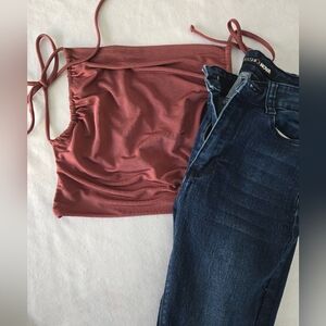 Fashion Nova - Rust Halter Top